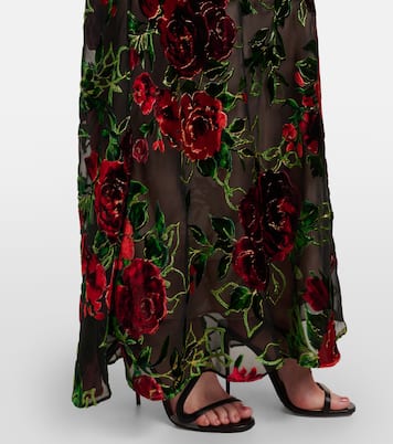 Robe aus Devoré mit Spitze | Rodarte