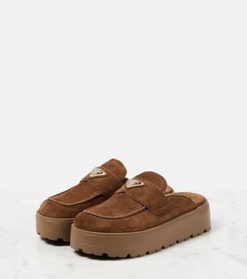 Mules in suede | Prada