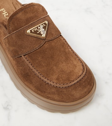 Mules in suede | Prada