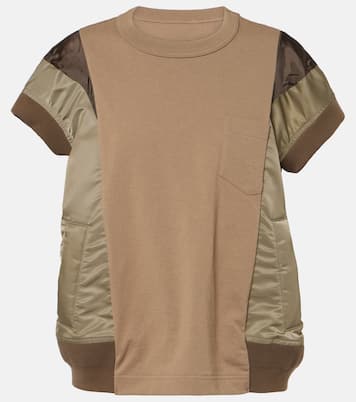 Top con pannelli in jersey e twill | Sacai