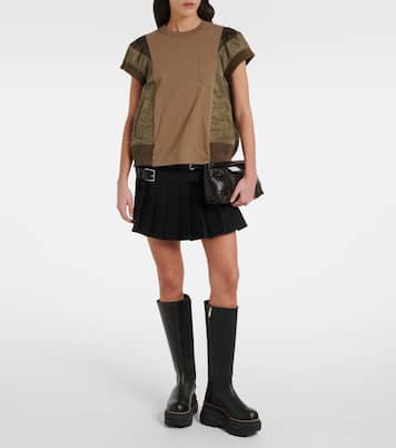 Top con pannelli in jersey e twill | Sacai