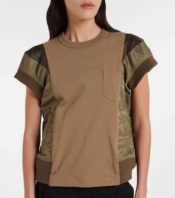 Top con pannelli in jersey e twill | Sacai