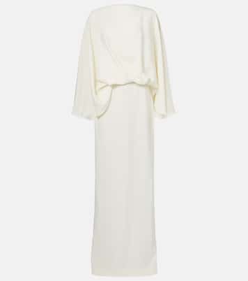 Robe longue Maddalena en crêpe | Taller Marmo