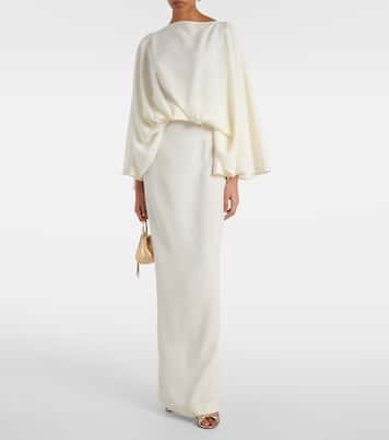 Robe longue Maddalena en crêpe | Taller Marmo
