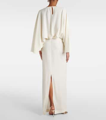 Robe longue Maddalena en crêpe | Taller Marmo