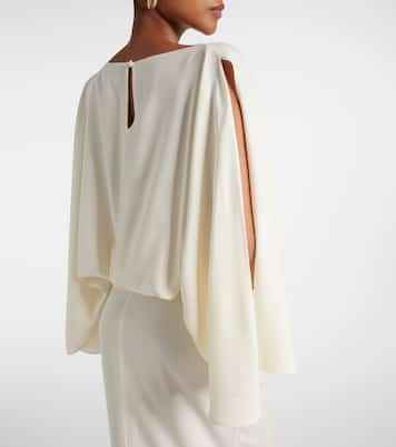 Robe longue Maddalena en crêpe | Taller Marmo
