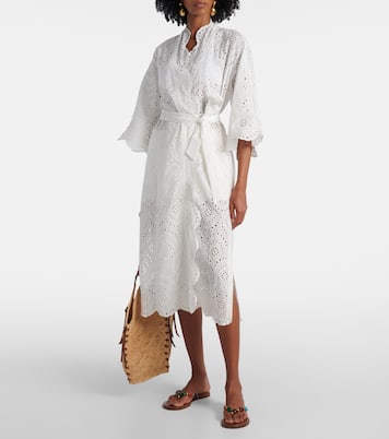 Copricostume Aya in cotone sangallo | Poupette St Barth