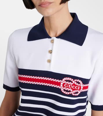 Polo de algodón en intarsia | Gucci