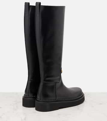 VLogo leather knee-high boots | Valentino Garavani