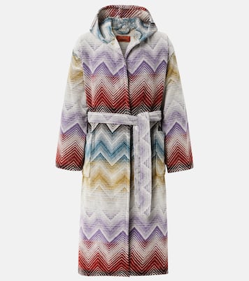 Marea Zig Zag cotton terry bathrobe | Missoni