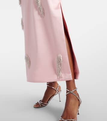 Vestido lencero Cindy de satén adornado | Alémais