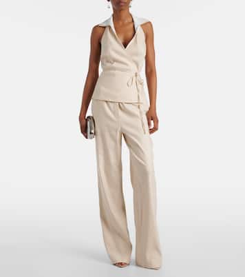 Pantalones anchos Bristol en mezcla de lino | Simkhai
