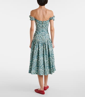 Siembra embroidered cotton midi dress | Agua by Agua Bendita