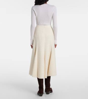 Jupe midi Amy en cachemire et laine mélangés | Gabriela Hearst