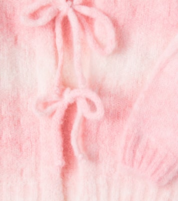 Baby Catania bow-detail striped cardigan | Cozmo
