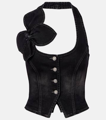 Top de denim con lazo | Area