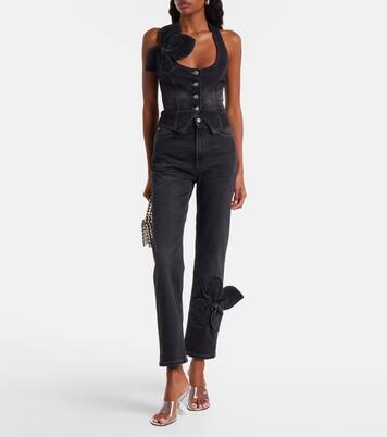 Top de denim con lazo | Area