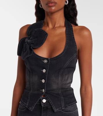 Top de denim con lazo | Area