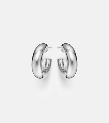 Samira Micro rhodium-plated hoop earrings | Jennifer Fisher
