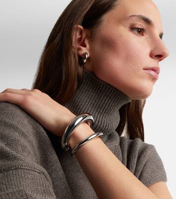 Samira Micro rhodium-plated hoop earrings | Jennifer Fisher