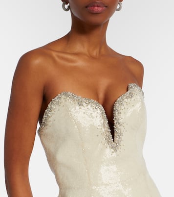 Selene embellished bustier gown | Clio Peppiatt
