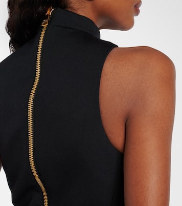 Pleated virgin wool minidress | Balmain