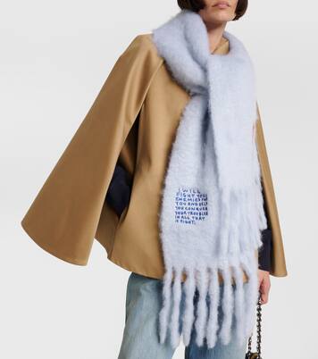 Embroidered mohair and wool-blend scarf | Loewe