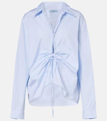 Gathered cotton shirt | Prada