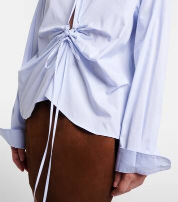 Gathered cotton shirt | Prada