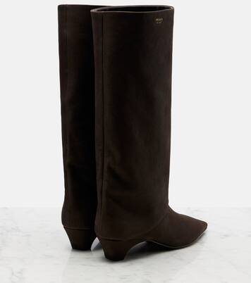 Leather knee-high boots | Prada