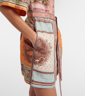 Alberta printed linen shirt dress | Alémais