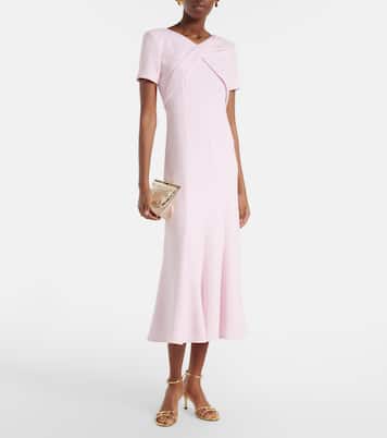 Vestido midi de cady drapeado | Roland Mouret