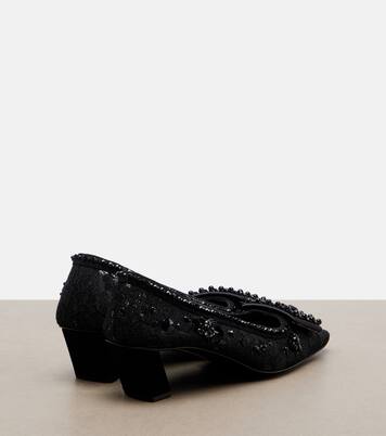 Belle Vivier embellished lace pumps | Roger Vivier