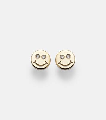 Boucles d'oreilles en or 14 ct et diamants | Sydney Evan