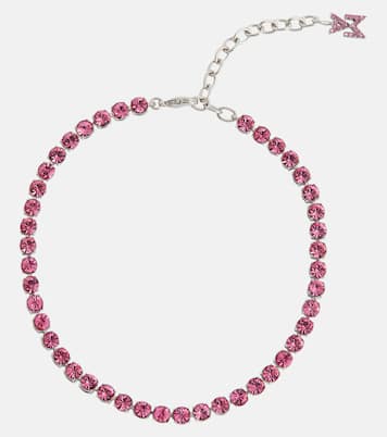Cavigliera Tennis in argento con cristalli | Amina Muaddi