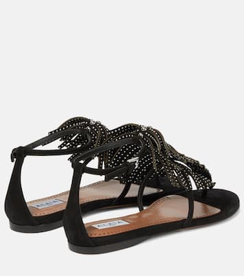 Embellished suede thong sandals | Alaïa