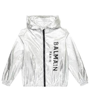 Logo metallic technical jacket | Balmain Kids