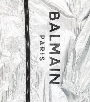 Logo metallic technical jacket | Balmain Kids
