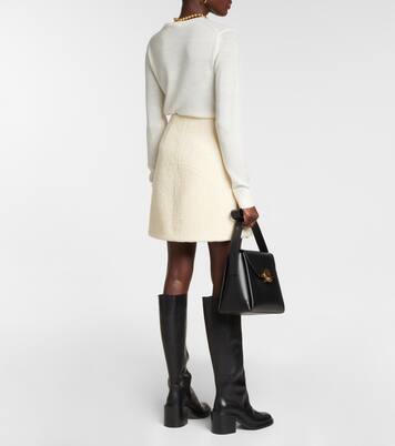 Minifalda de punto bouclé mezcla de lana | Jil Sander