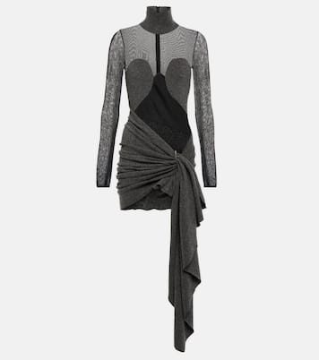 Mesh and wool draped minidress | Alaïa