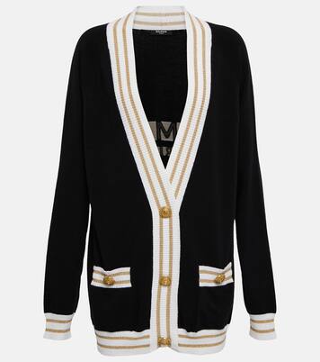 Oversized wool and cashmere-blend cardigan | Balmain
