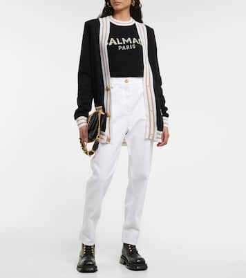 Oversized wool and cashmere-blend cardigan | Balmain