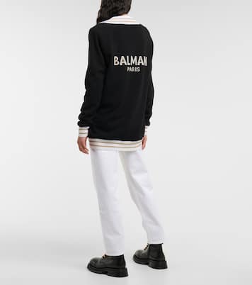 Oversized wool and cashmere-blend cardigan | Balmain