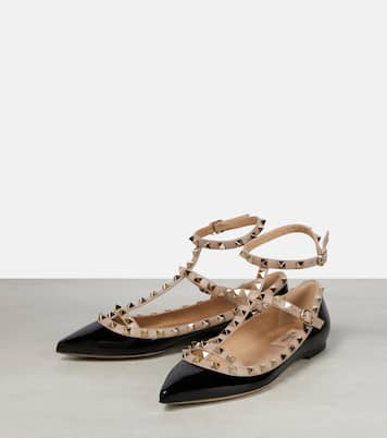 Ballerinas Rockstud aus Lackleder | Valentino Garavani
