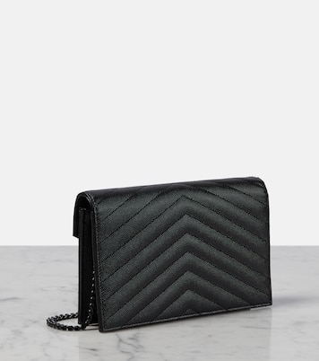 Cassandre matelassé envelope leather wallet on chain | Saint Laurent
