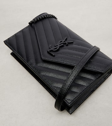 Cassandre matelassé envelope leather wallet on chain | Saint Laurent