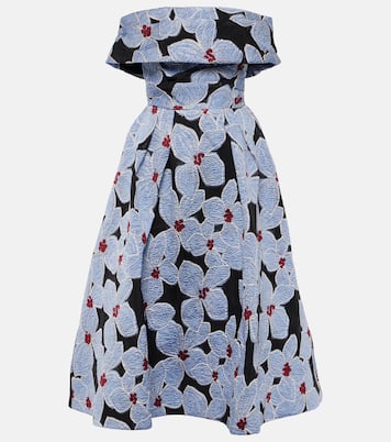 Georgina floral-embroidered midi dress | Rebecca Vallance
