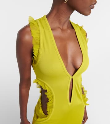Vestido midi Carina con volantes | Christopher Esber
