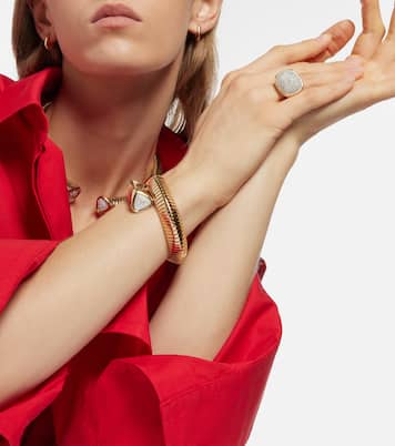 Tigella 18kt gold ring with diamonds | Marina B