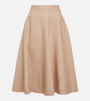 Jupe midi VGold en Crêpe Couture | Valentino